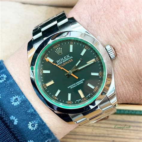 Rolex Milgauss Vetro verde .